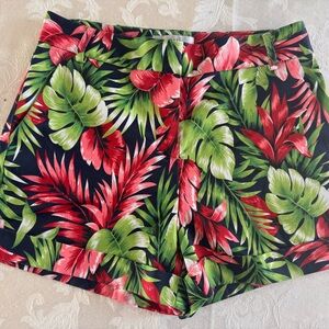 OVI Tropical Palm Leaves Print Shorts Size S